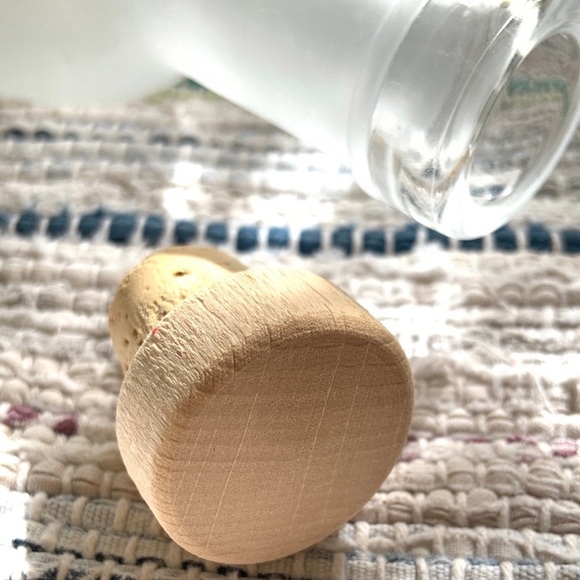 Frosted Glass Bottle With Wood Cork / White Frosted Glass Bottle / Glass Bottle - Picture 12 of 12